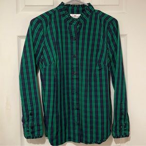 Vineyard Vines Plaid Ruffleneck button down